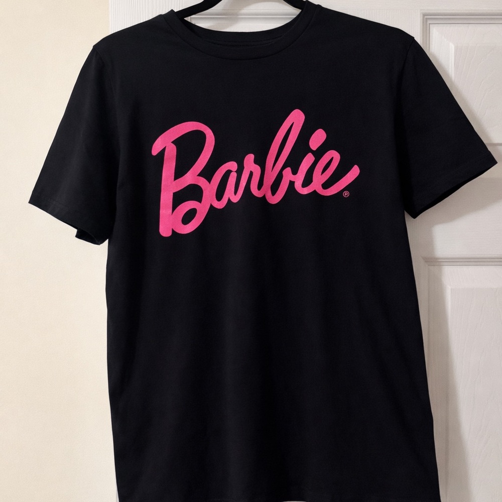 Barbie Black T-Shirt with White Logo